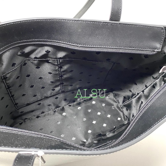 🌸 SALE 🌸 Kate Spade Adley Large Tote leather Black Women’s Size WKRU6978 - Picture 7 of 8